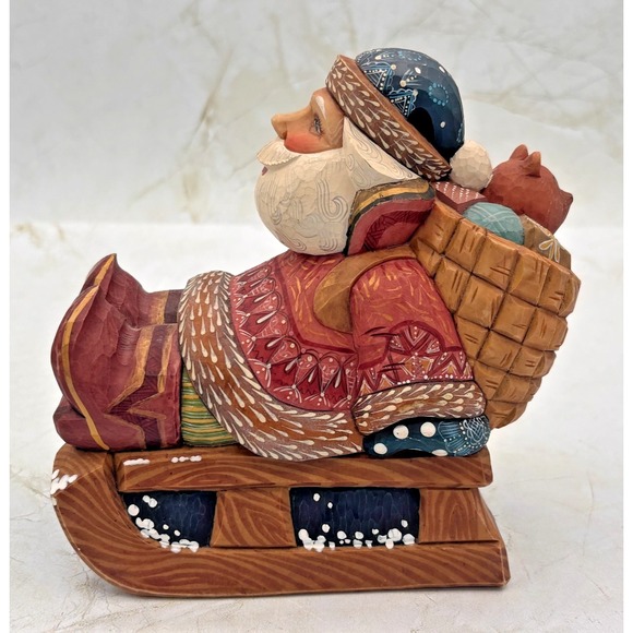 DeBrekht Special Edition 2002 Bearing Bear Santa Russian Sleigh Ride #51676-2 - Picture 4 of 16